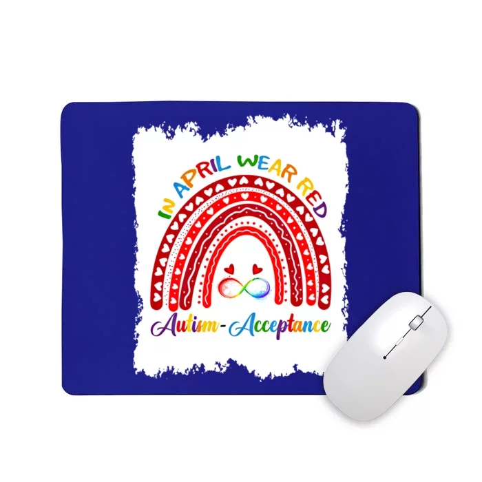 In April Wear Red Instead Autismacceptance Gift Mousepad