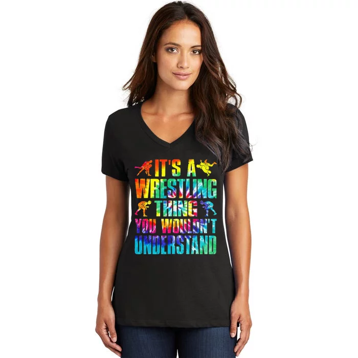 It's A Wrestling Thing You Wouldn't Understand  Fan Fighter Women's V-Neck T-Shirt