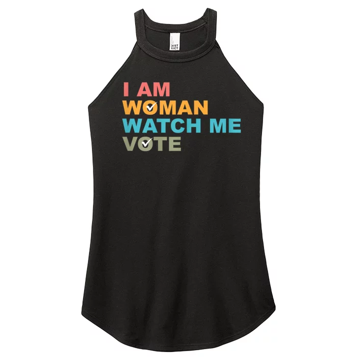 I Am Woman Watch Me Vote Women’s Perfect Tri Rocker Tank