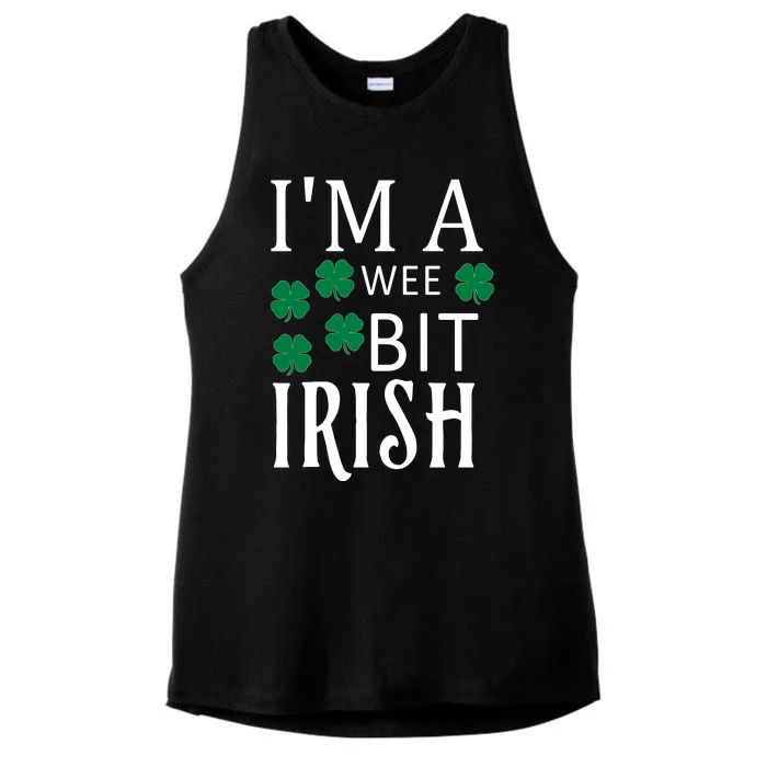 I'm A Wee Bit Irish Ladies Tri-Blend Wicking Tank