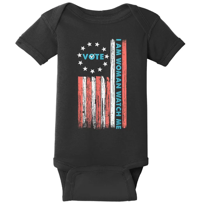 I Am Woman Watch Me Vote 2024 Baby Bodysuit