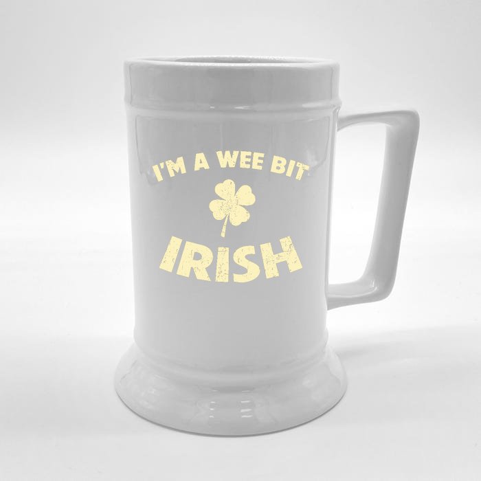 I'm A Wee Bit Irish | St Patricks Day Front & Back Beer Stein