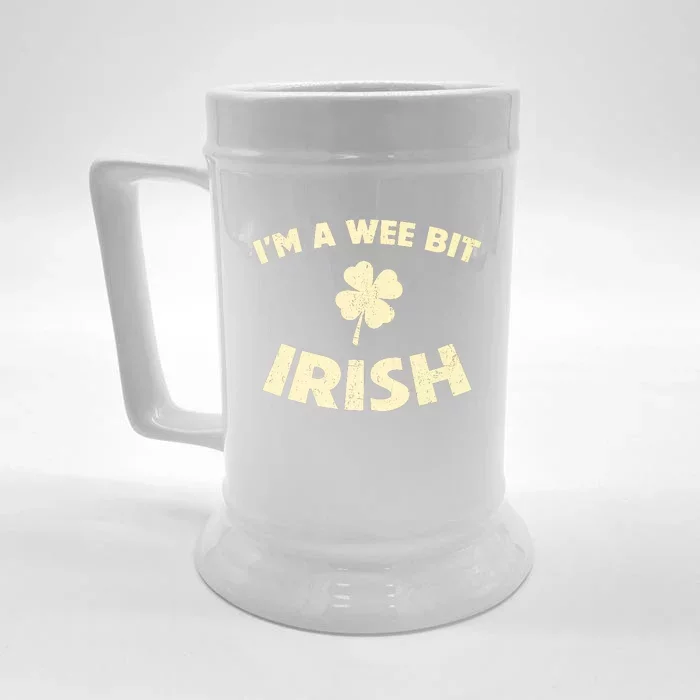 I'm A Wee Bit Irish | St Patricks Day Front & Back Beer Stein