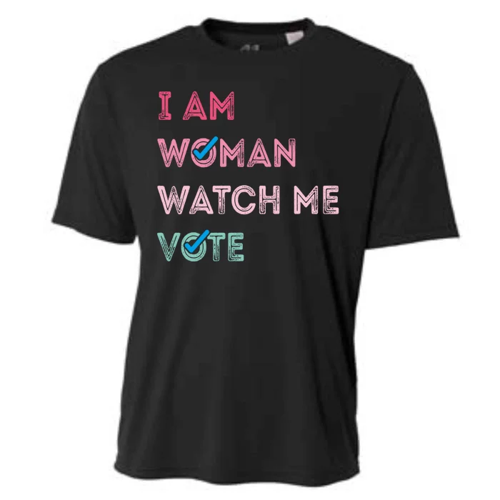 I Am Woman Watch Me Vote 2024 Cooling Performance Crew T-Shirt