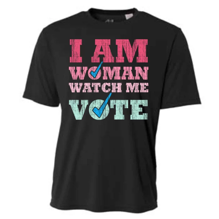 I Am Woman Watch Me Vote 2024 Cooling Performance Crew T-Shirt