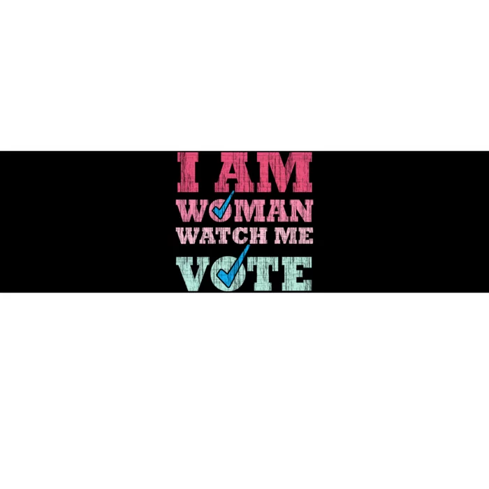 I Am Woman Watch Me Vote 2024 Bumper Sticker