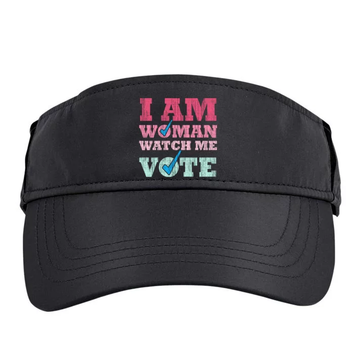 I Am Woman Watch Me Vote 2024 Adult Drive Performance Visor