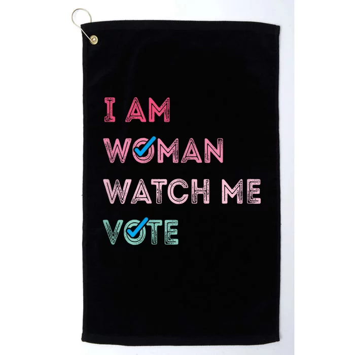 I Am Woman Watch Me Vote Platinum Collection Golf Towel