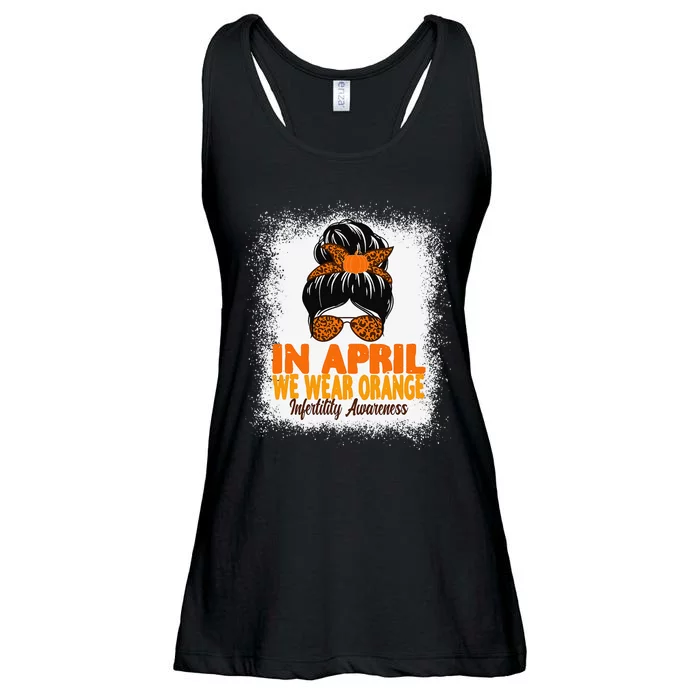 In April We Wear Orange Infertility Awareness Week Ladies Essential Flowy Tank