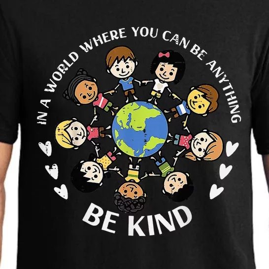 In A World Be Kind Earth Anti Bullying Unity Day Orange Pajama Set