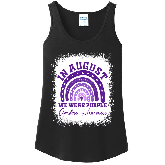 In August We Wear Purple Overdose Awareness Ladies Essential Tank