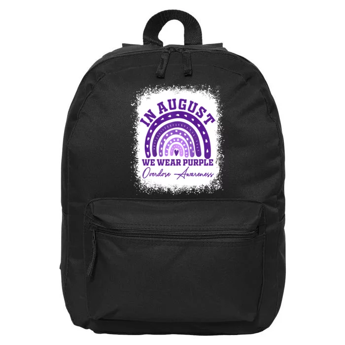 In August We Wear Purple Overdose Awareness 16 in Basic Backpack