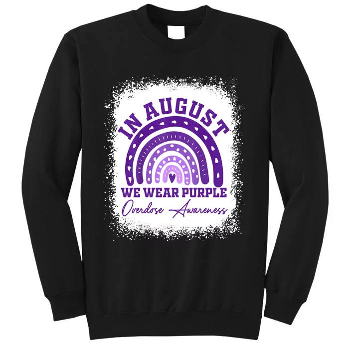 In August We Wear Purple Overdose Awareness Tall Sweatshirt