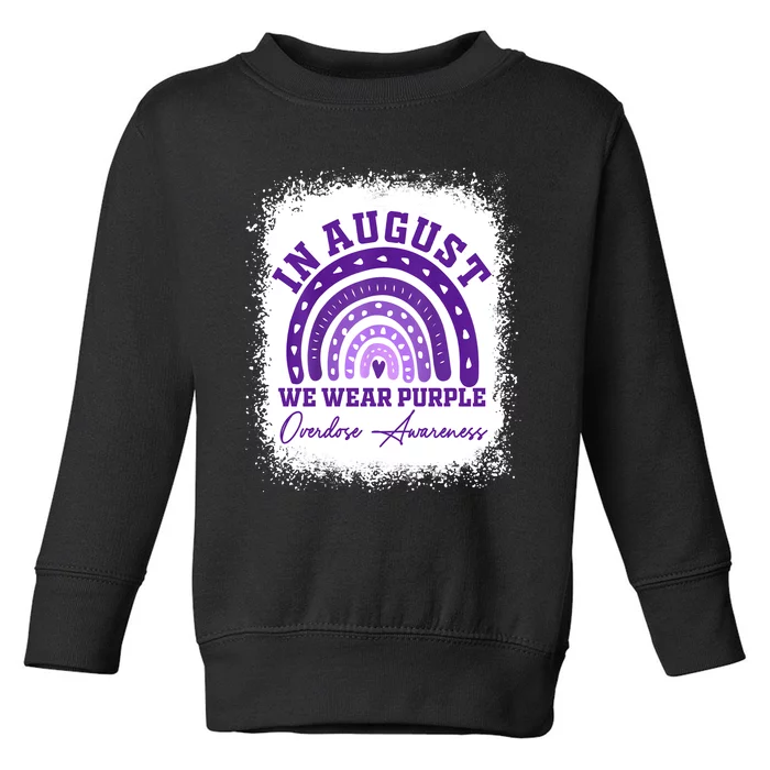 In August We Wear Purple Overdose Awareness Toddler Sweatshirt