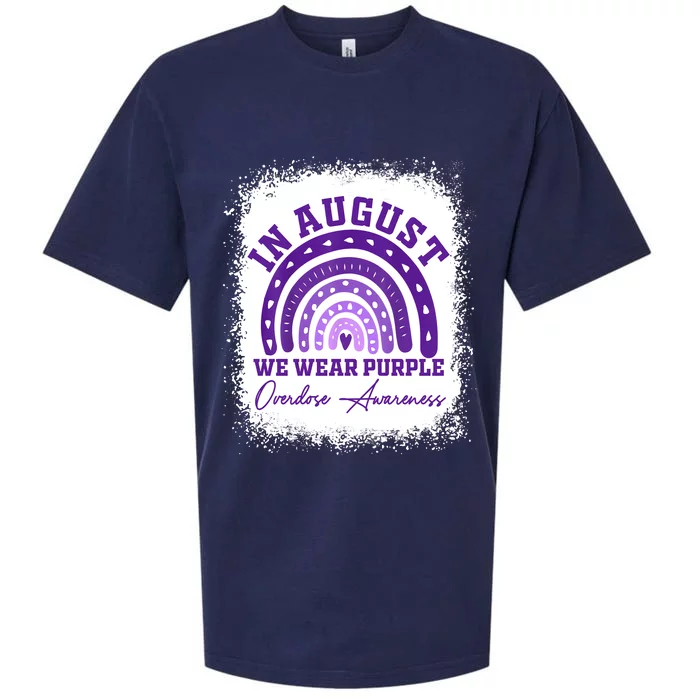 In August We Wear Purple Overdose Awareness Sueded Cloud Jersey T-Shirt