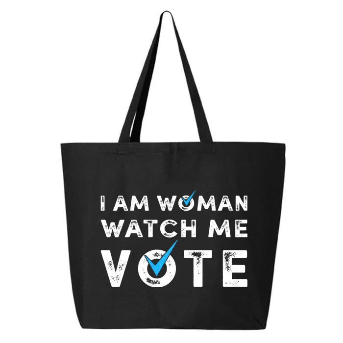 I Am Woman Watch Me Vote Vintage 25L Jumbo Tote