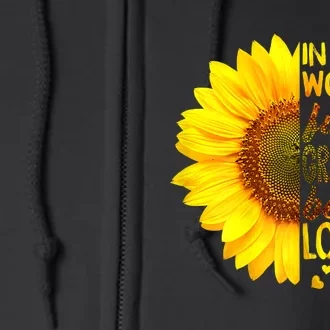 In A World Full Of Grandmas Be A Lollie Sunflower Mothers Day Full Zip Hoodie