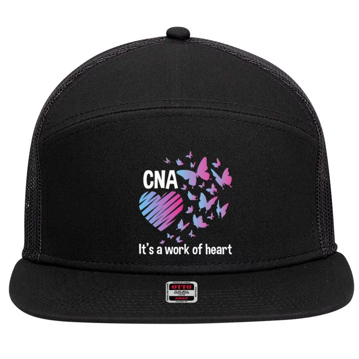 It's A Work Of Heart CNA Certified Nursing Assistant 7 Panel Mesh Trucker Snapback Hat