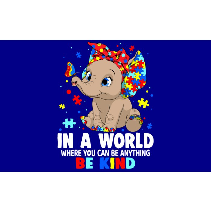 In A World Be Funny Kind Cute Elephant Autism Mom Cool Gift Bumper Sticker