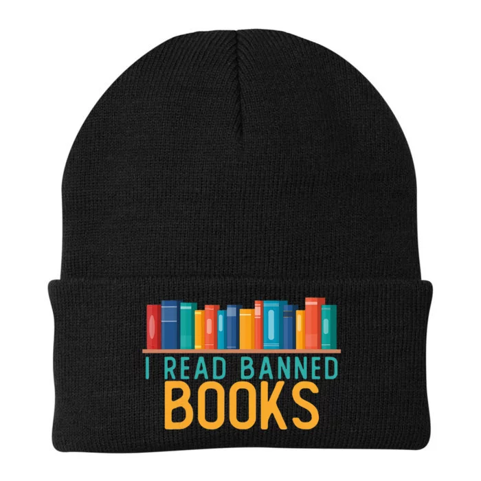 I Am With The Banned Books Funny I Read Banned Books Knit Cap Winter Beanie