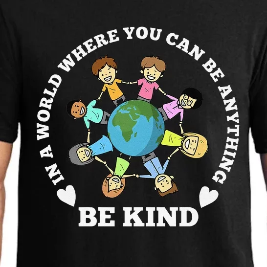 In A World Be Kind Earth Anti Bullying Unity Day Orange Pajama Set