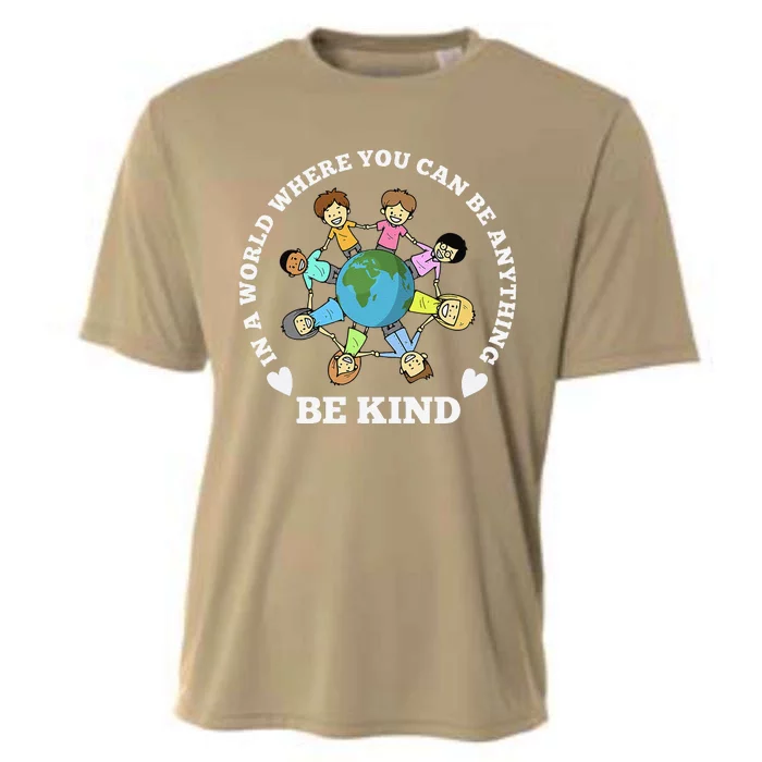 In A World Be Kind Earth Anti Bullying Unity Day Orange Cooling Performance Crew T-Shirt