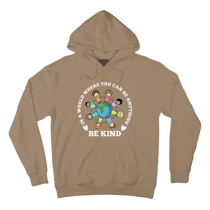 In A World Be Kind Earth Anti Bullying Unity Day Orange Hoodie