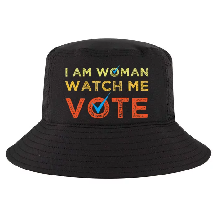 I Am Woman Watch Me Vote Cool Comfort Performance Bucket Hat