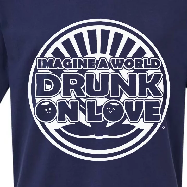 Imagine A World Drunk On Love With Big Sueded Cloud Jersey T-Shirt