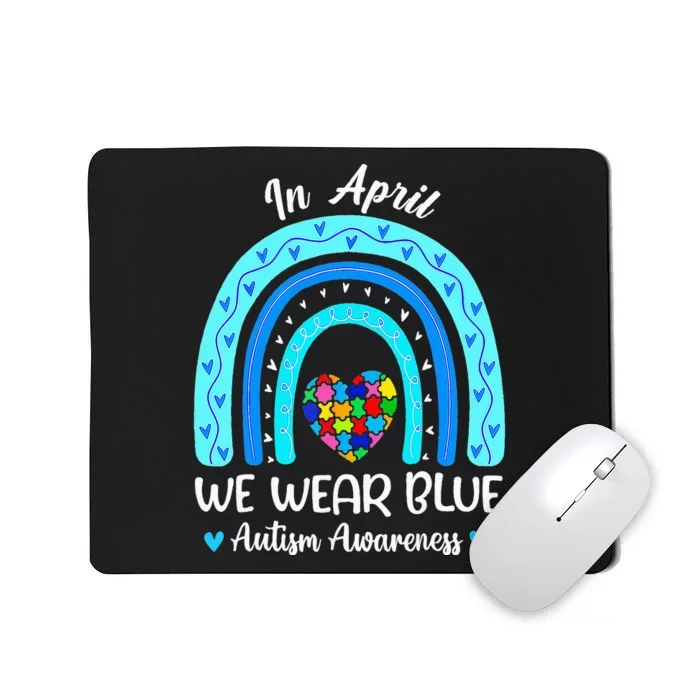 In April We Wear Blue ASD Awareness Puzzle Mousepad