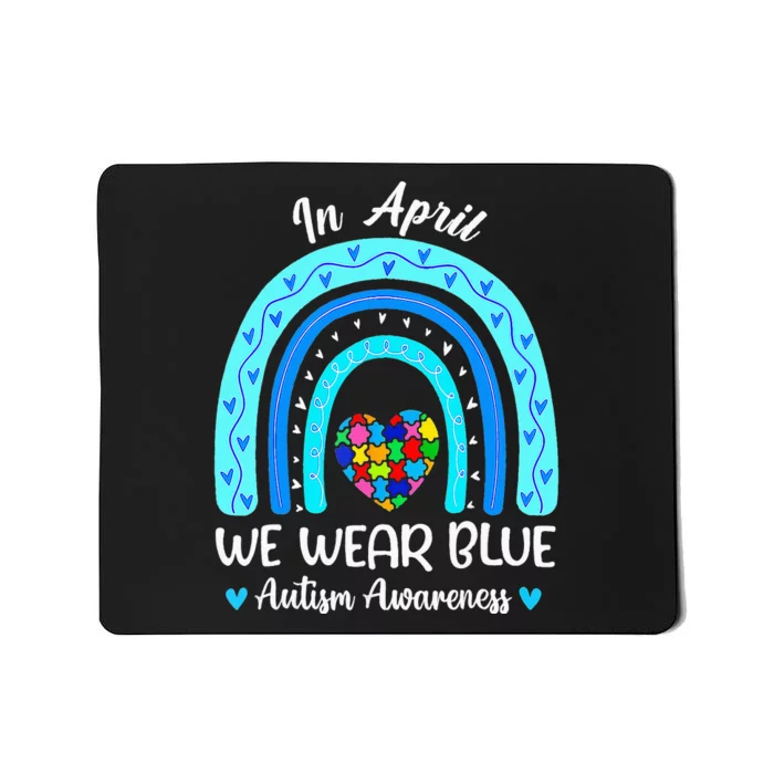 In April We Wear Blue ASD Awareness Puzzle Mousepad