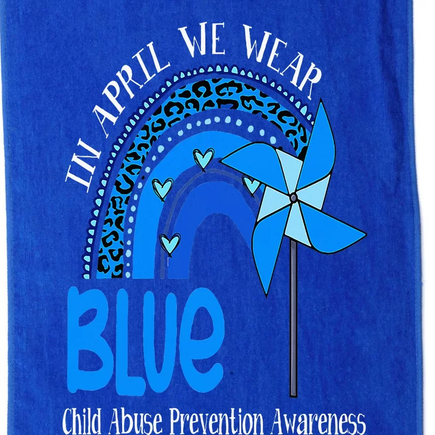 In April We Wear Blue For Child Abuse Prevention Awareness Platinum Collection Golf Towel