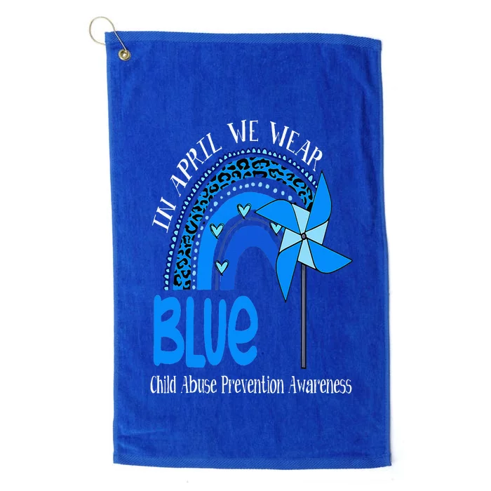 In April We Wear Blue For Child Abuse Prevention Awareness Platinum Collection Golf Towel