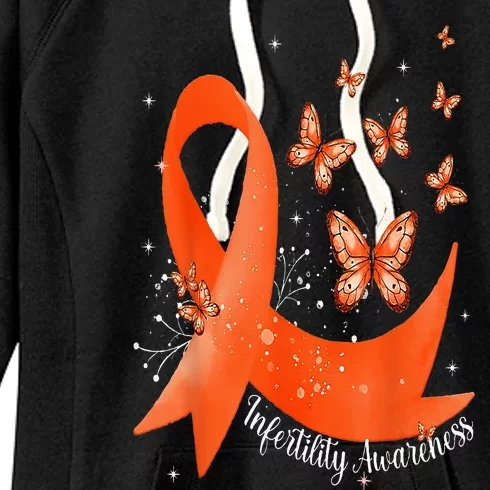 In April We Wear Orange Infertility Awareness Month Women's Fleece Hoodie