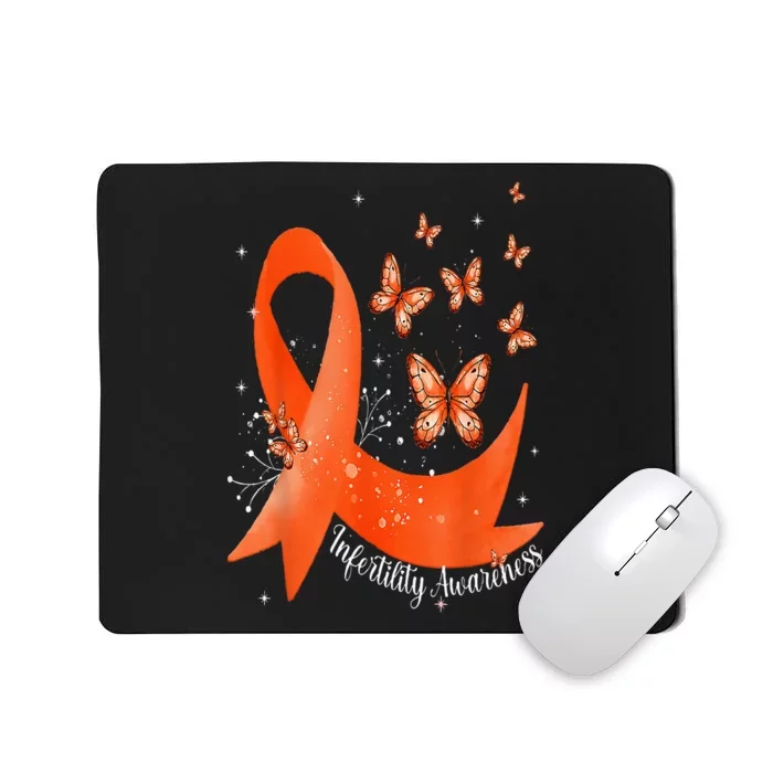 In April We Wear Orange Infertility Awareness Month Mousepad