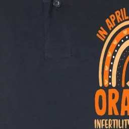 In April We Wear Orange Infertility Awareness Rainbow Softstyle Adult Sport Polo