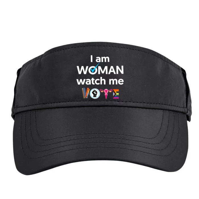 I Am Woman Watch Me Vote Adult Drive Performance Visor