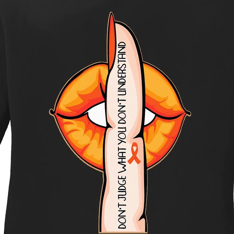 In April We Wear Orange Infertility Awareness Ladies Long Sleeve Shirt