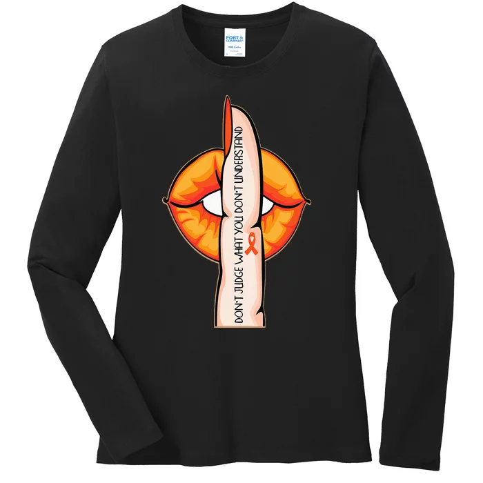 In April We Wear Orange Infertility Awareness Ladies Long Sleeve Shirt