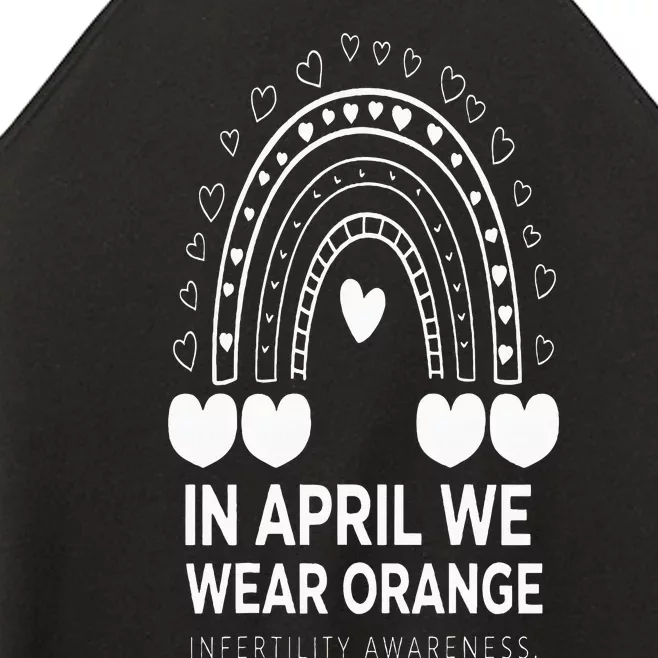 In April We Wear Orange Infertility Awareness Week Women’s Perfect Tri Rocker Tank