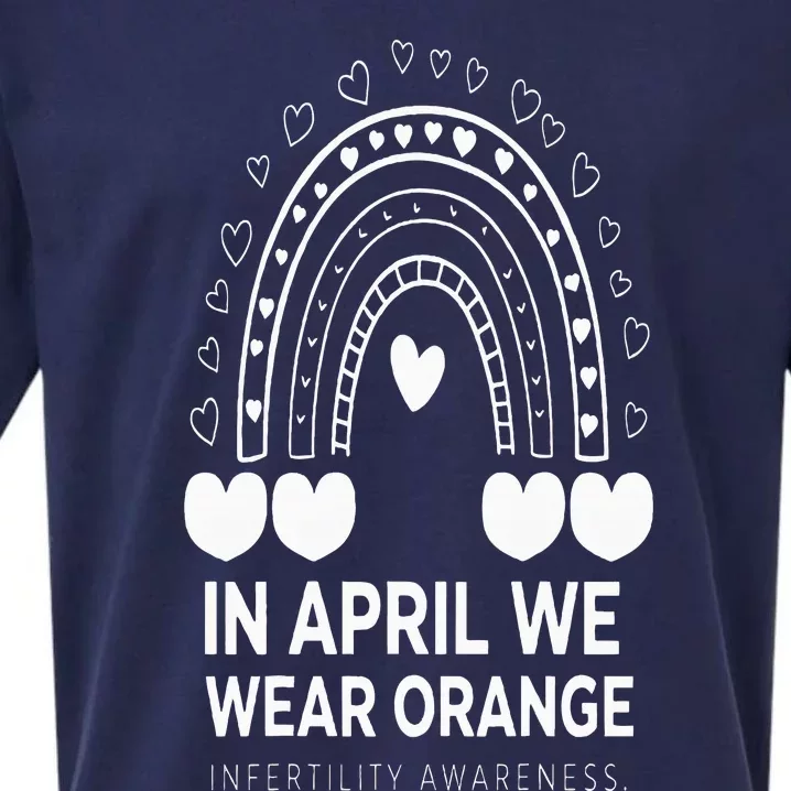 In April We Wear Orange Infertility Awareness Week Sueded Cloud Jersey T-Shirt