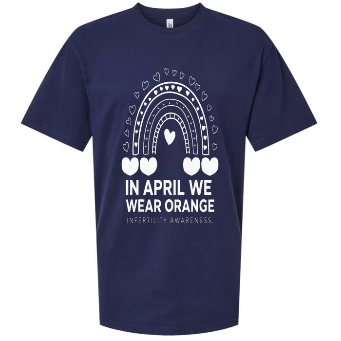 In April We Wear Orange Infertility Awareness Week Sueded Cloud Jersey T-Shirt