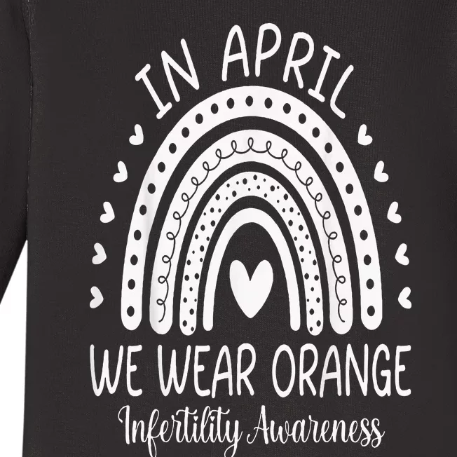 In April We Wear Orange Infertility Awareness Week Baby Long Sleeve Bodysuit