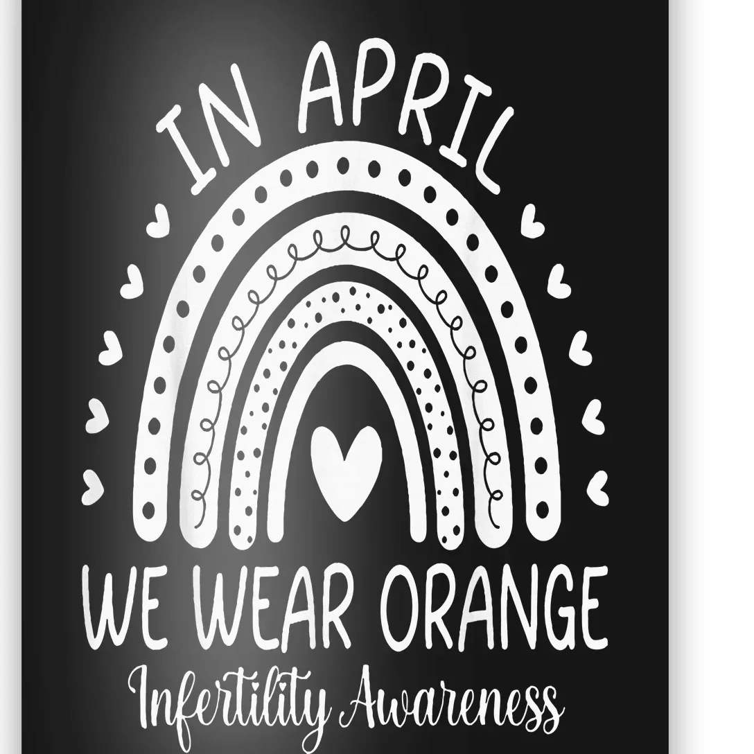 In April We Wear Orange Infertility Awareness Week Poster