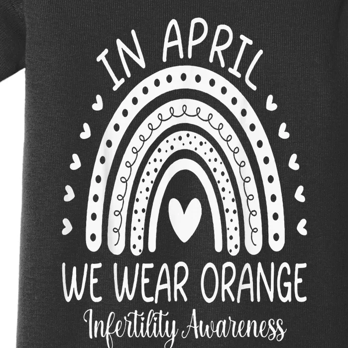 In April We Wear Orange Infertility Awareness Week Baby Bodysuit