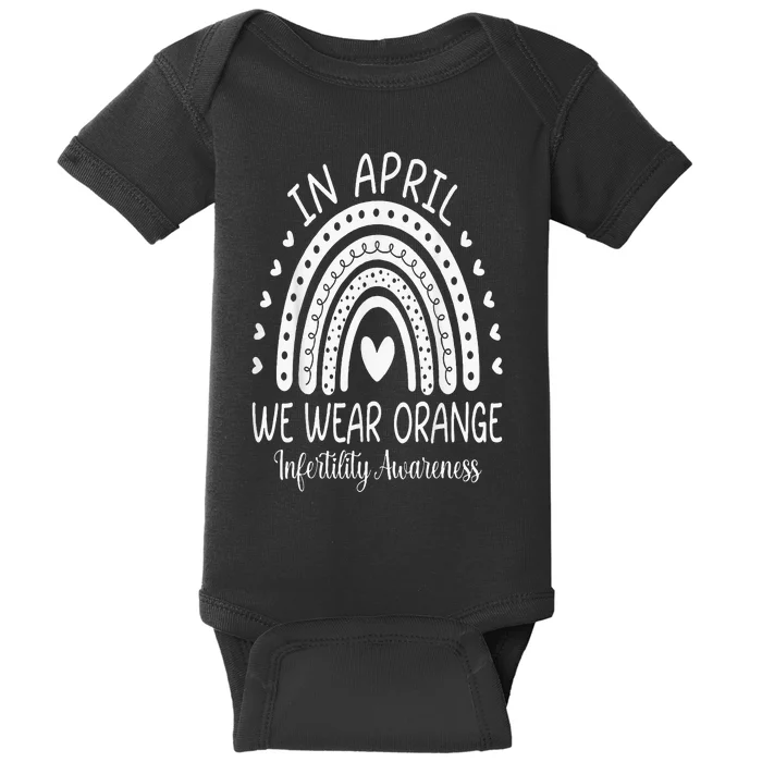 In April We Wear Orange Infertility Awareness Week Baby Bodysuit