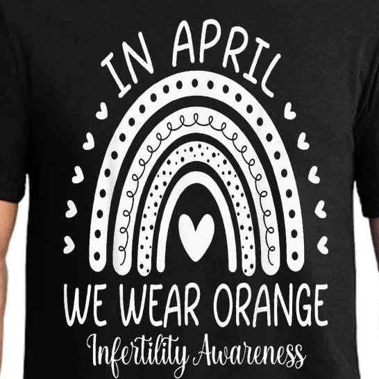 In April We Wear Orange Infertility Awareness Week Pajama Set