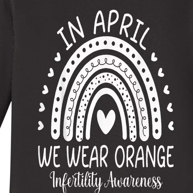 In April We Wear Orange Infertility Awareness Week Baby Long Sleeve Bodysuit