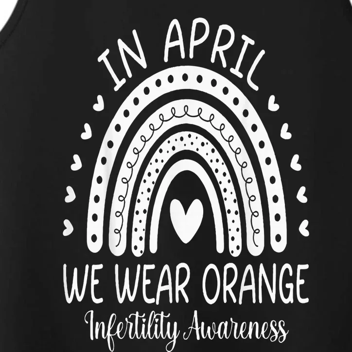 In April We Wear Orange Infertility Awareness Week Performance Tank