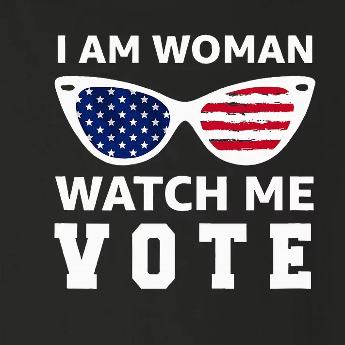 I Am Woman Watch Me Vote Toddler Long Sleeve Shirt